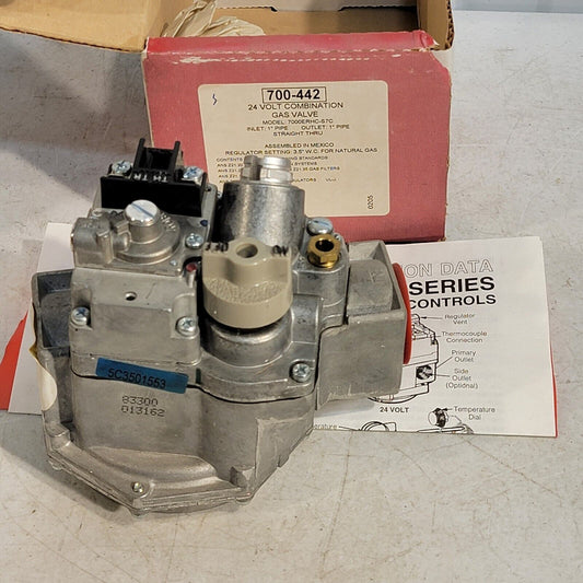 Robertshaw 700-442 Gas Valve 1" in/1" out 7000ERHC-S7C 24V Combination Gas Valve