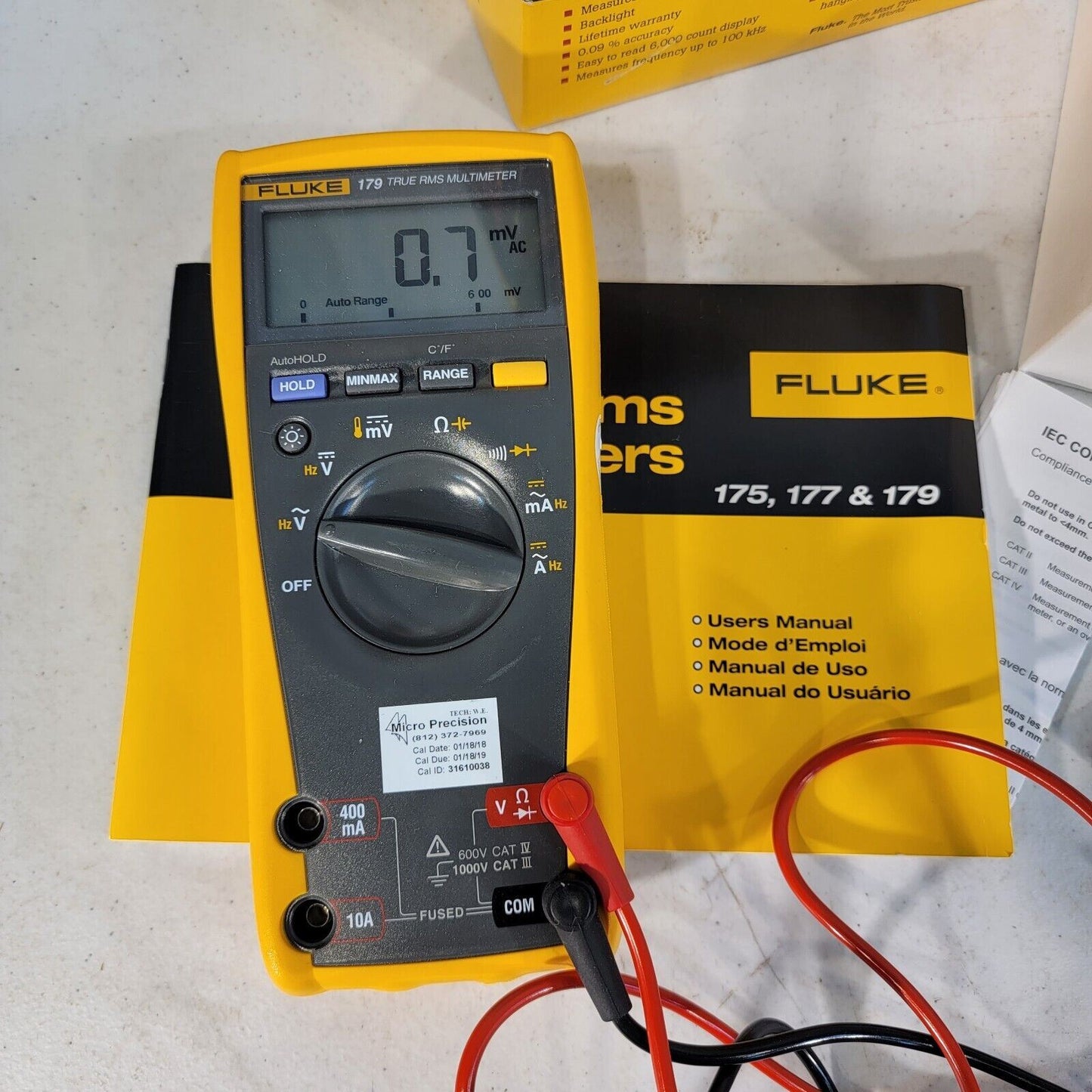 Fluke 179 Kit True-rms Multimeter w/ Backlight and Temperature