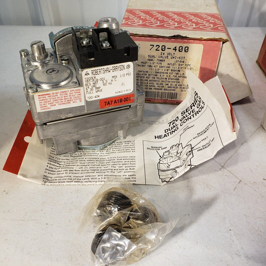 ROBERT SHAW Gas Valve 7200ER 7A7-A18-001 7A7-A1B-001 720-400 Dual Valve Uni Kit