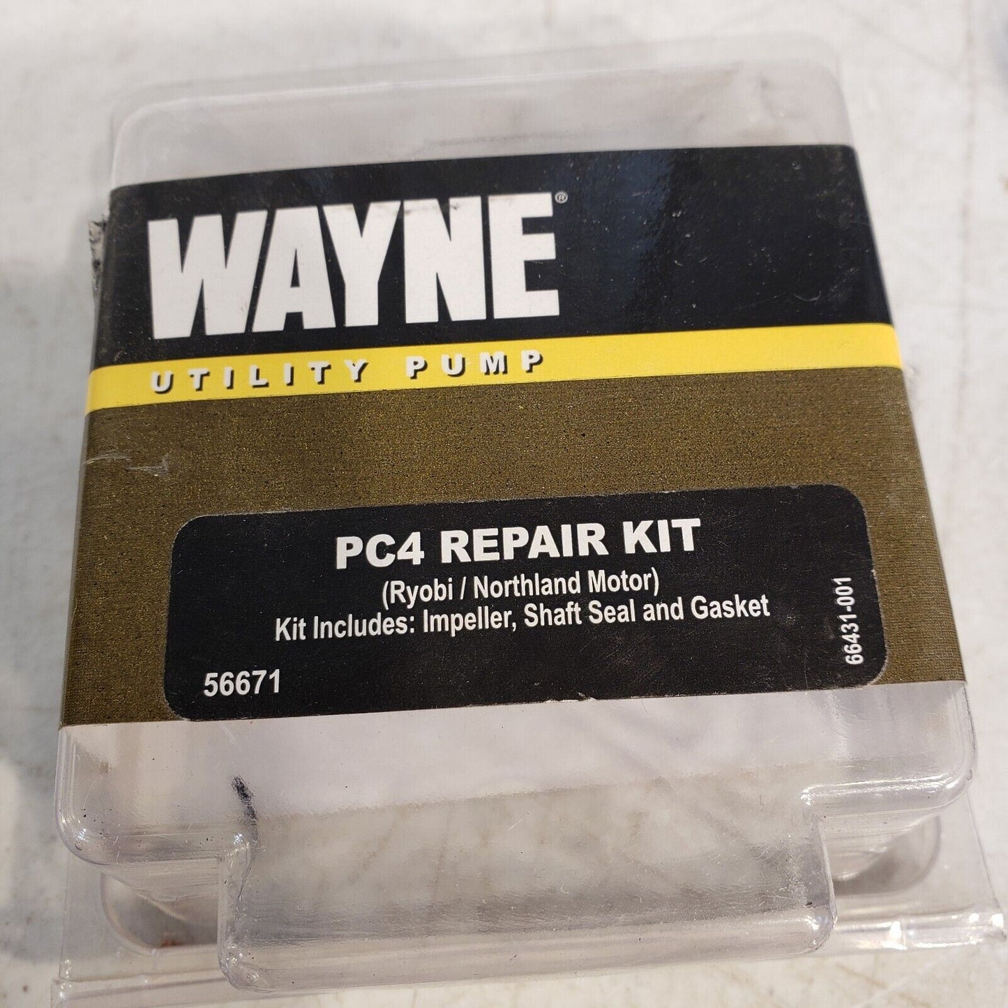 Wayne PC4 Repair Kit Utility Pump, Ryobi Northland Motor, Impeller, Shaft Seal