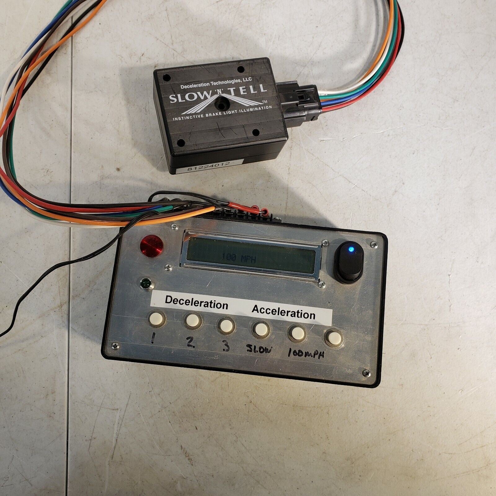 Slow-n-Tell Module and Tester Acceleration Deceleration Instinctive Br ...