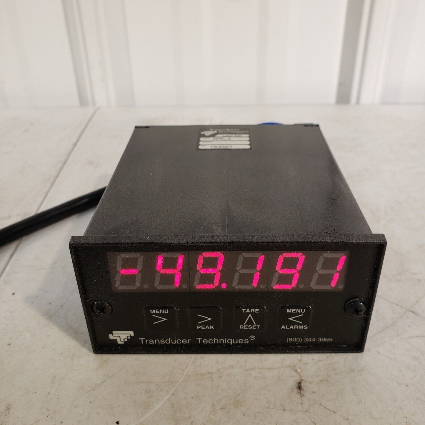 Transducer Techniques DPM3 Load Cell Display Digital Panel Mount Meter