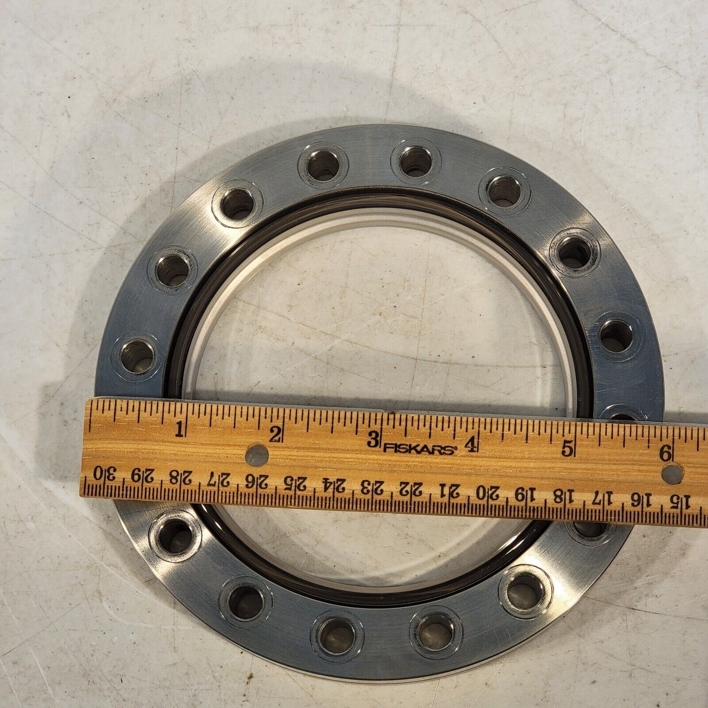 Varian DN100CF 6" Conflat Viewport Window High Vacuum Stainless