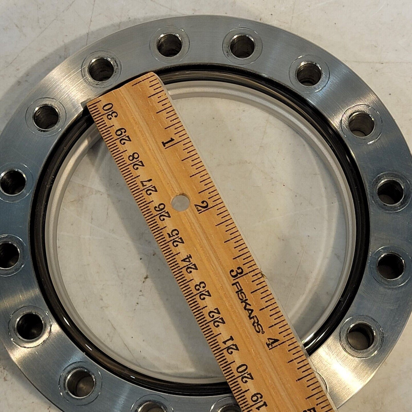 Varian DN100CF 6" Conflat Viewport Window High Vacuum Stainless