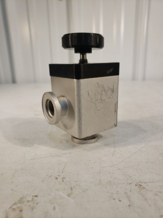 Varian L6280-301 Aluminum Block Bellows Valve NW-16-H/O High Vacuum