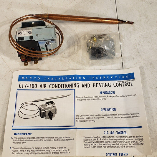 Ranco C17-100 Air Conditioning And Heating Control