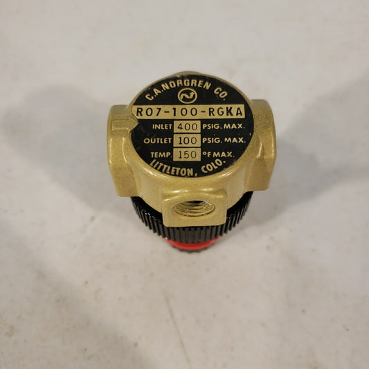 C.A.Norgren Co R07-100-RGKA Valve 400 PSIG 100 PSIG Max 150F Temp Regulator