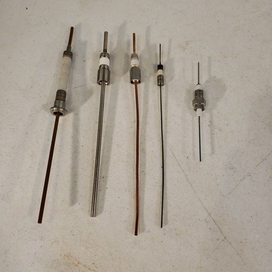 Lot of 5 Assorted High Vacuum UHV High Voltage Electrical Feedthroughs