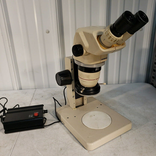 Olympus SZ40 Microscope with LED Ring Light, Eyepieces, Stand