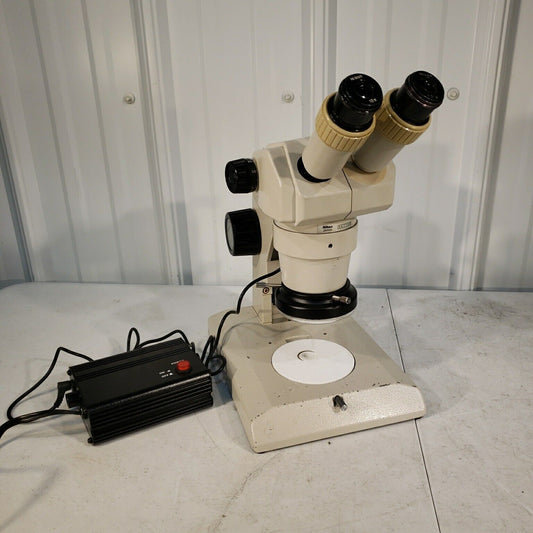 Nikon SMZ-1B Stereo Microscope and Stand 10x/21 Magnification with Ring Light
