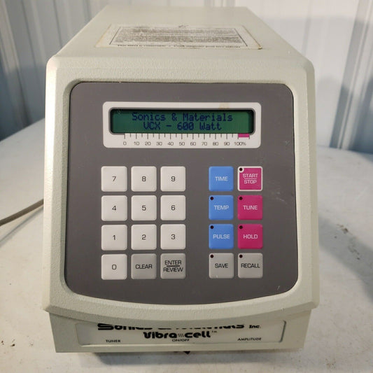 Sonics & Materials Vibra Cell VCX 600 Ultrasonic Probe Controller