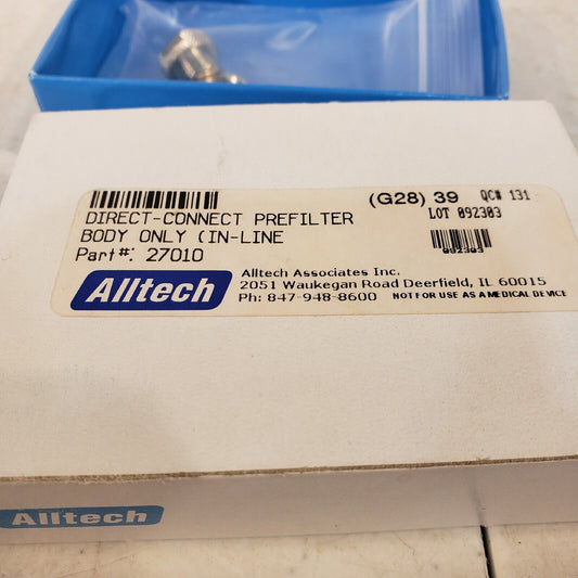 Alltech Direct-Connect Prefilter Body Only (In-Line) 27010 HPLC High Vacuum