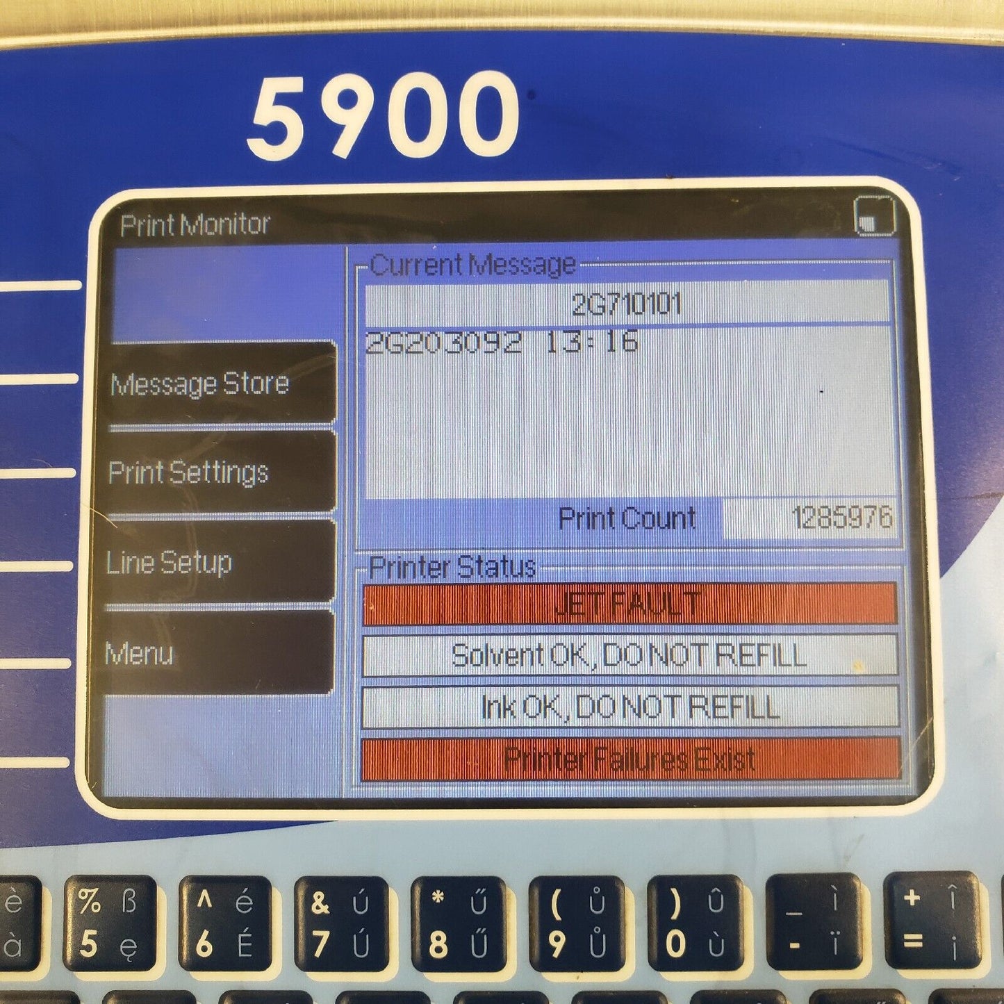 LINX 5900 Continuous Ink Jet Coder Printer 120v w/ Print Head