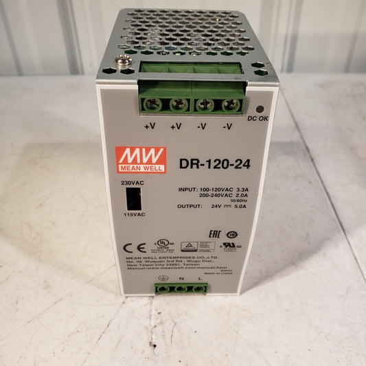 Mean Well DR-120-24 Power Supply Module DC DIN 24V @ 5.0A w/ Box