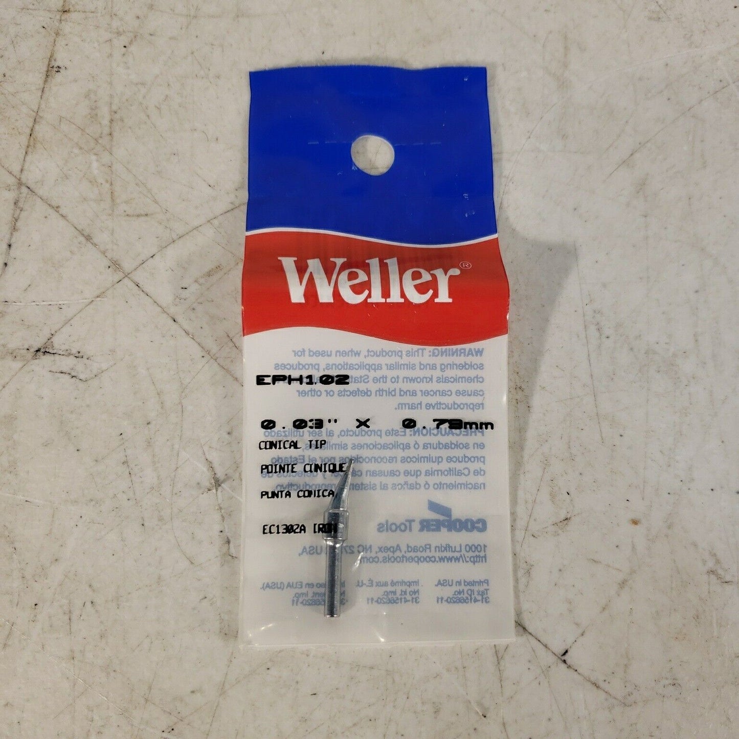 Weller EPH102 0.03'' X 0.79 mm Bent Conical Tip