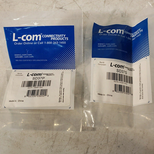 L-com SD37P 37 Pin D-sub Male & Female Connectors