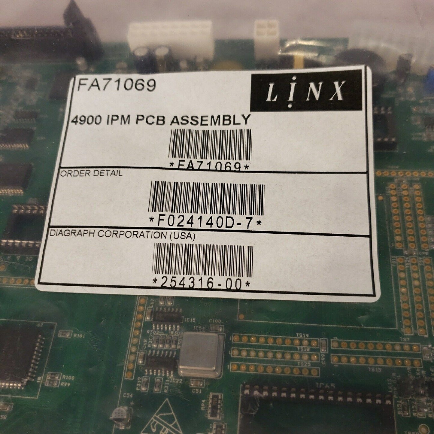 Linx 4900 IPM PCB Assembly M10028112 FA71069