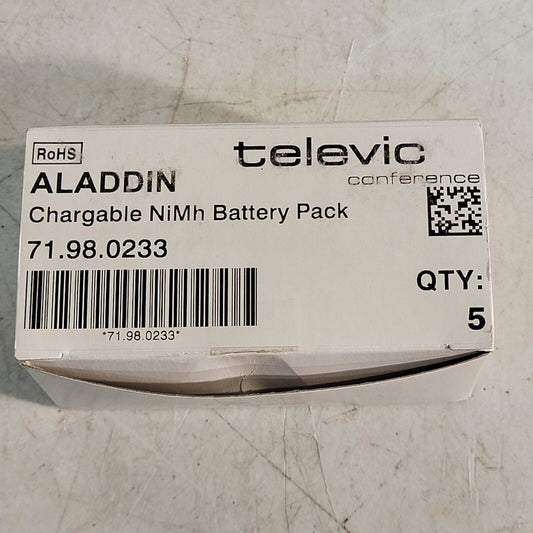 *Pack of 5* Rechargable Battery Aladdin Receivers Televic Conference 71.98.0233