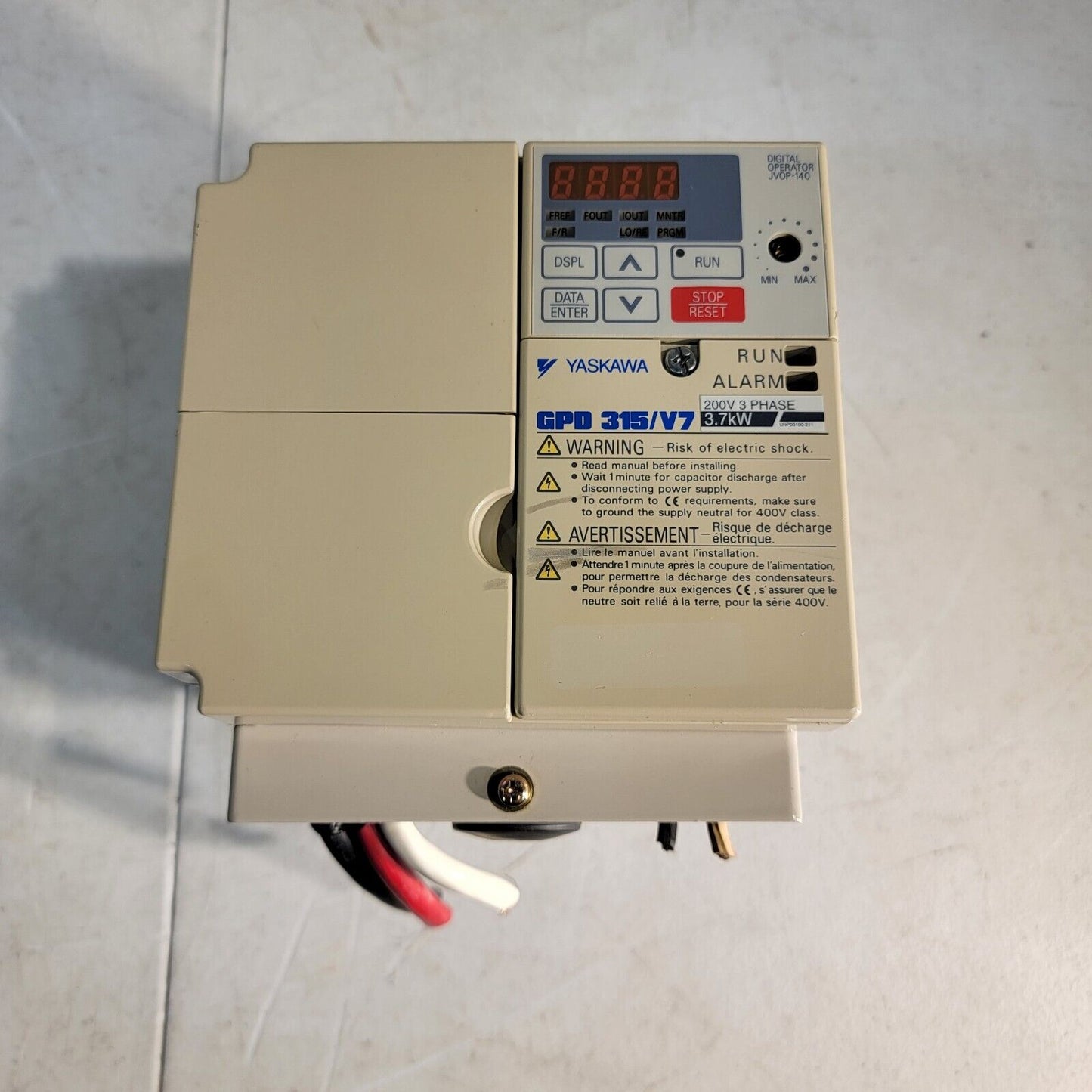 Yaskawa GPD 315/V7 CMIR-V7AM23P7 VFD Drive 3 Phase 200-230v 24A 3.7kW