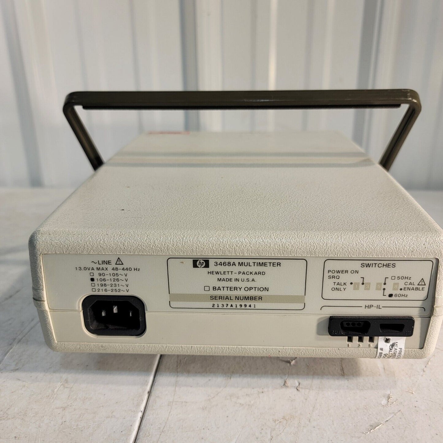 HP Hewlett Packard Agilent 3468A 5.5 Digit Digital Multimeter 1uv - 300VDC VAC