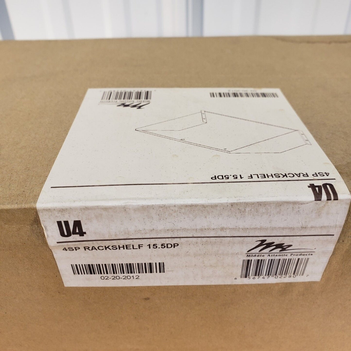 Middle Atlantic U4 4 Space Rack Shelf 15.5DP