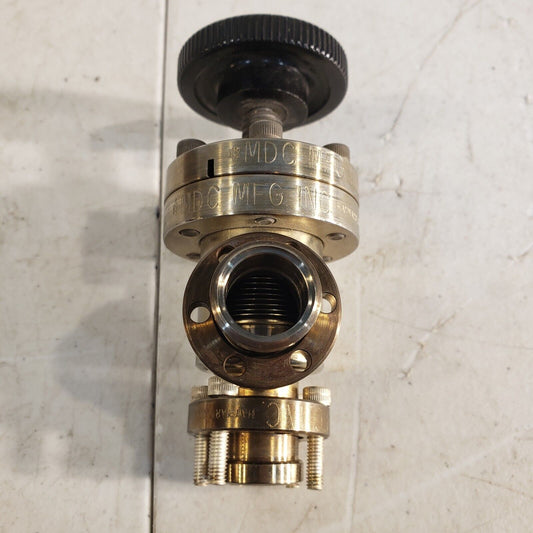 MDC 90 Degree Manual Angle Valve DN16CF 1.33" Conflat Flange Stainless Vacuum