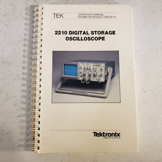 Tektronix 2210 Manual Digital Storage Oscilloscope Operator's  070-6847-00