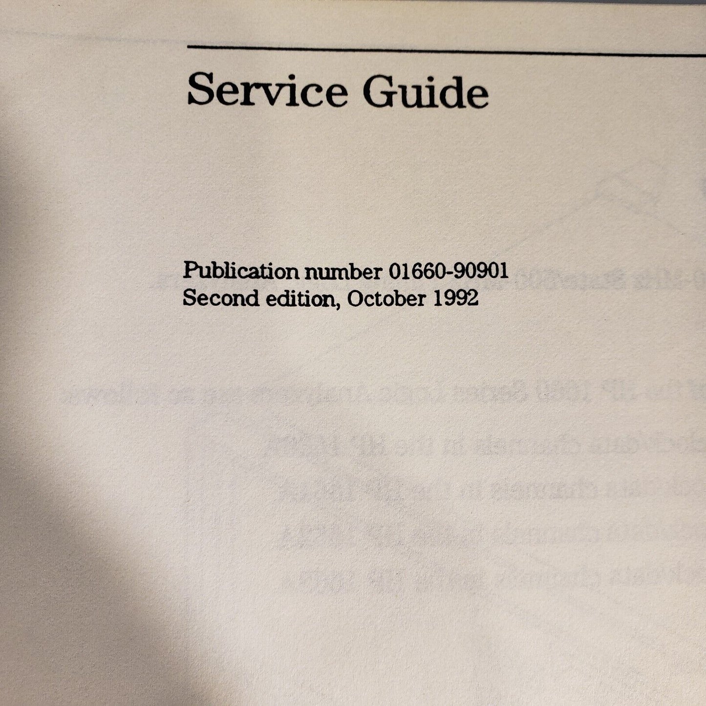 Hewlett-Packard HP 1660 Series Logic Analyzers Service Guide 01660-90901