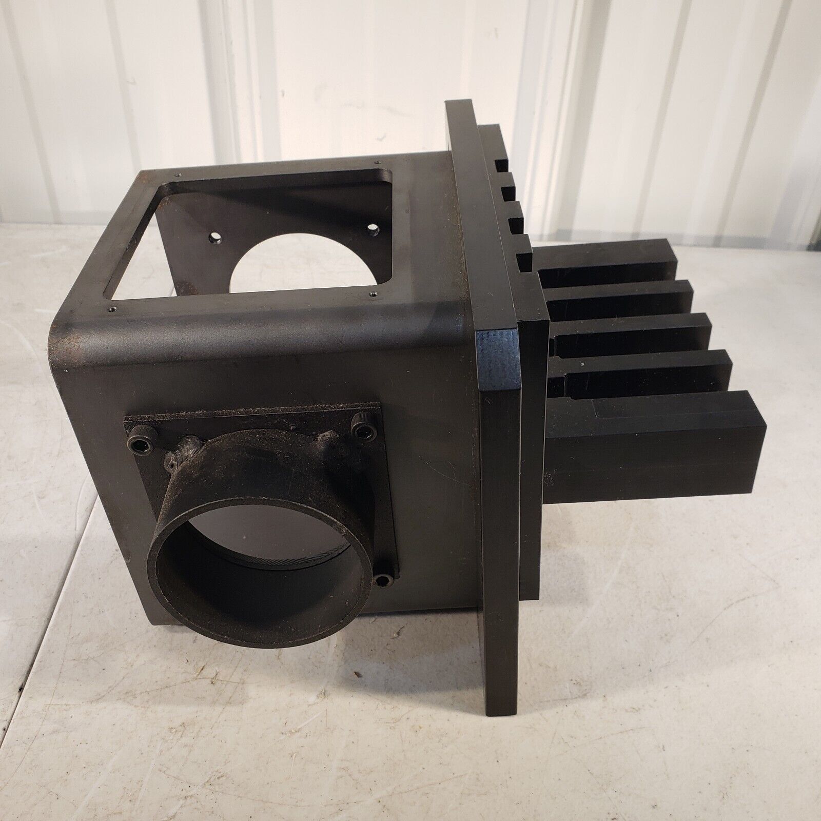 Custom Aluminum Optical Project Box w/ Baffle, Square Hole, and Vent H ...