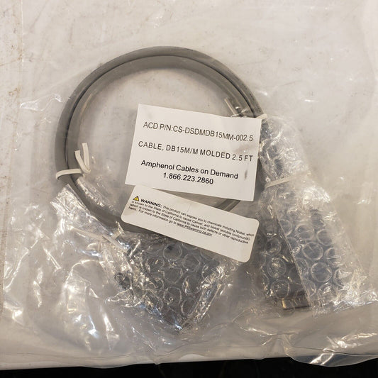 Amphenol Cables CS-DSDMDB15MM-002.5 DB15M/M Molded 2.5 FT DB-15