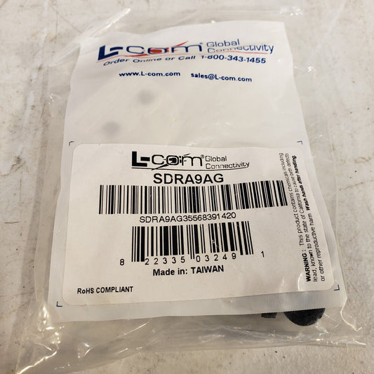 L-COM Global Connectivity SDRA9AG 90⁰ Cast Metal Body D Sub Backing