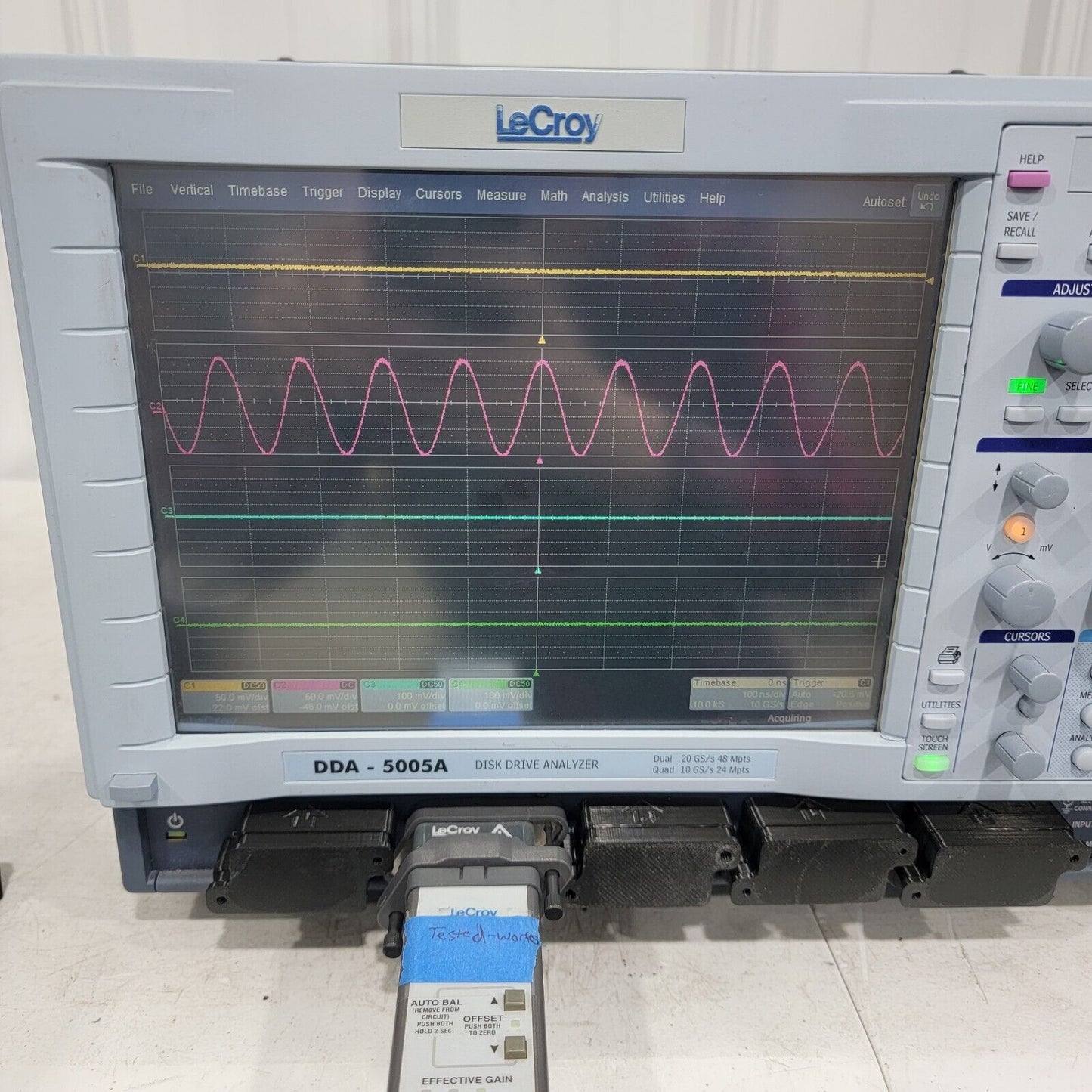 LeCroy DDA-5005A XL 5GHz 20GS/s 4-Ch. Disk Drive Analyzer Xstream Oscilloscope