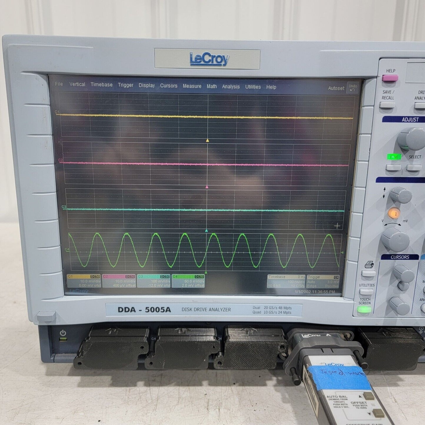LeCroy DDA-5005A XL 5GHz 20GS/s 4-Ch. Disk Drive Analyzer Xstream Oscilloscope