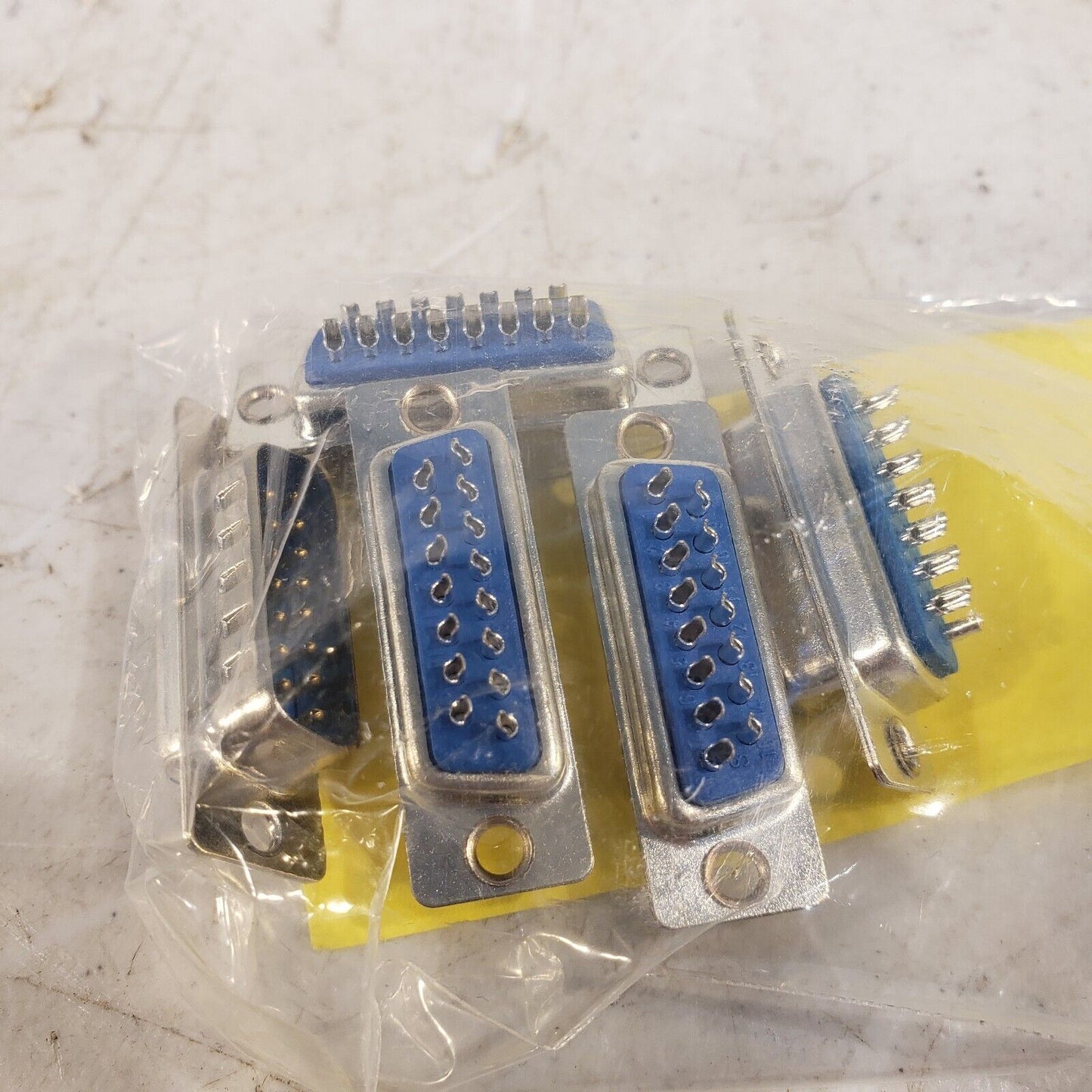 *Pack of 5* Amphenol DB-15 DA-15 15 Pin Male D-Sub Blue