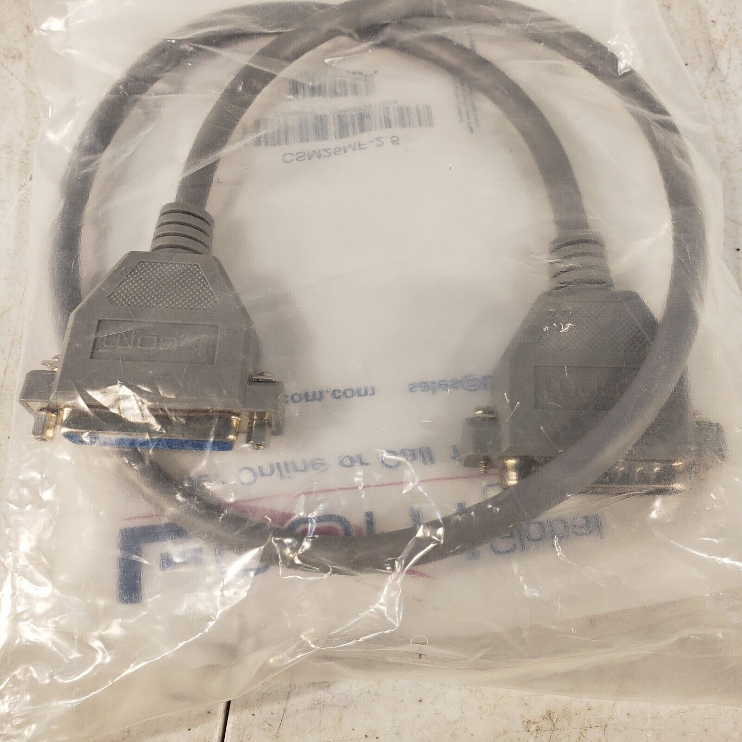 L-COM CSM25MF-2.5 Economy Molded D-sub Cable, DB25 Male /Female, 2.5 ft