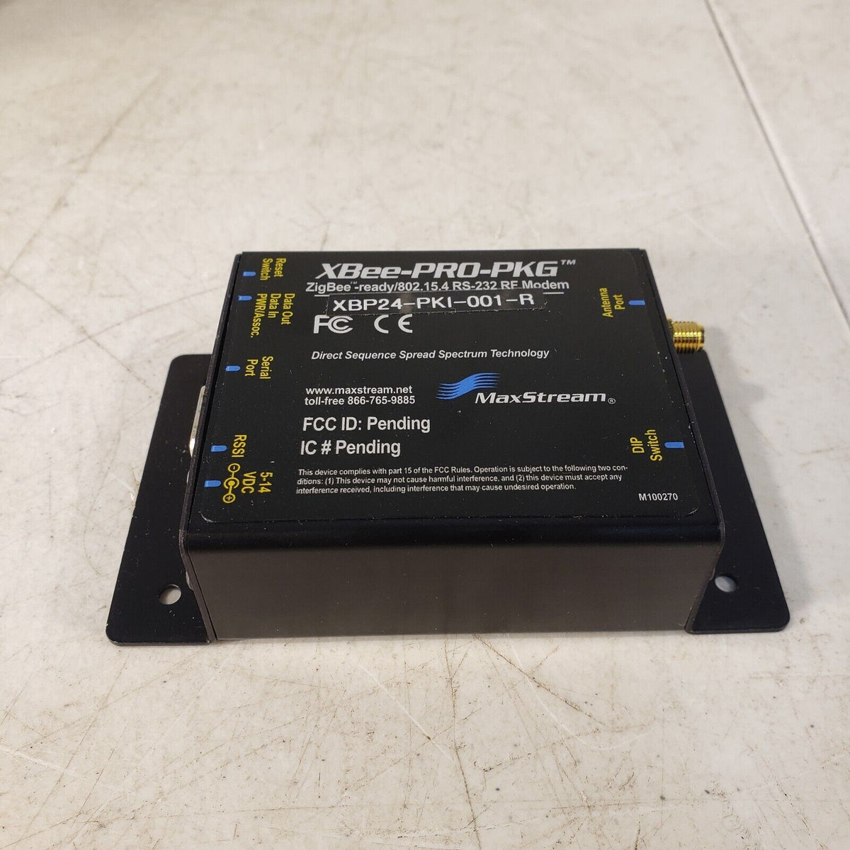 Maxstream Pro Maxstream Digi XBP24-PKI-001-R XBee-Pro-PKG 802.15.4 RS-232 RF Modem 2 ...