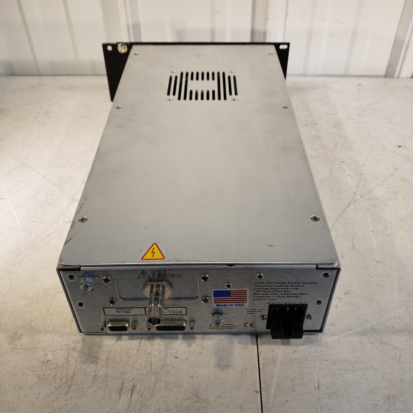 Terranova 751A Medium Ion Pump Power Supply 100-240VAC, 50-60Hz, 100VA