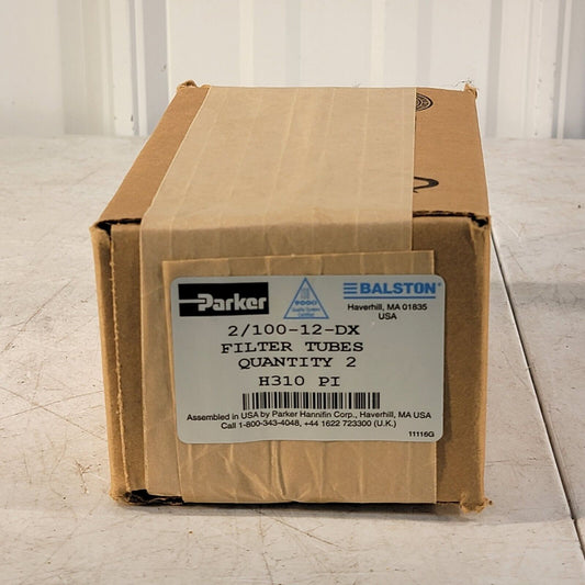 Lot Of 2 Parker Balston Membrane Cartridge Filter Tube 2/ 100-12-DX 2/100