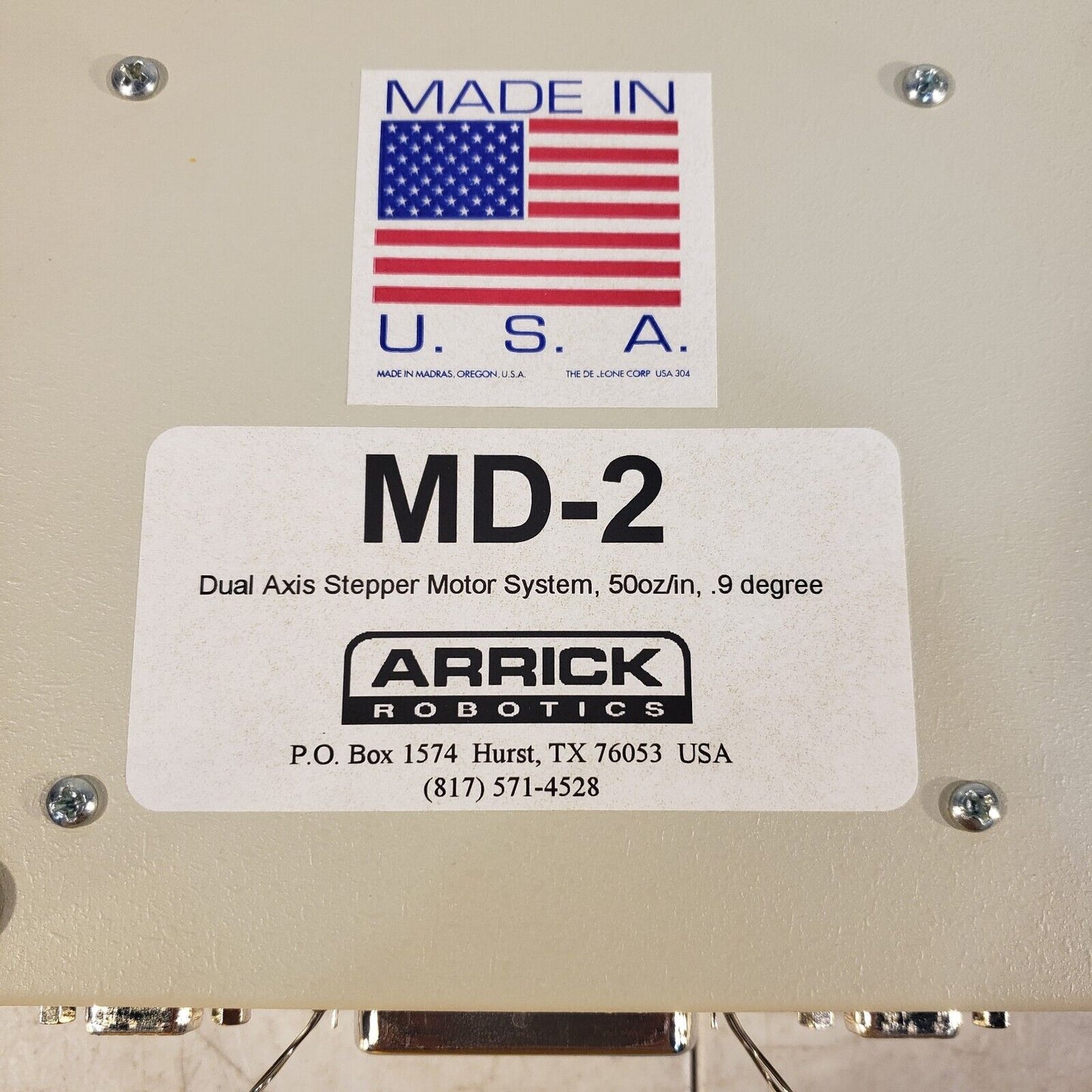 Arrick Robotics MD-2 Dual Axis Stepper Motor System w/ 2 Motors 50oz/in 9 Degree