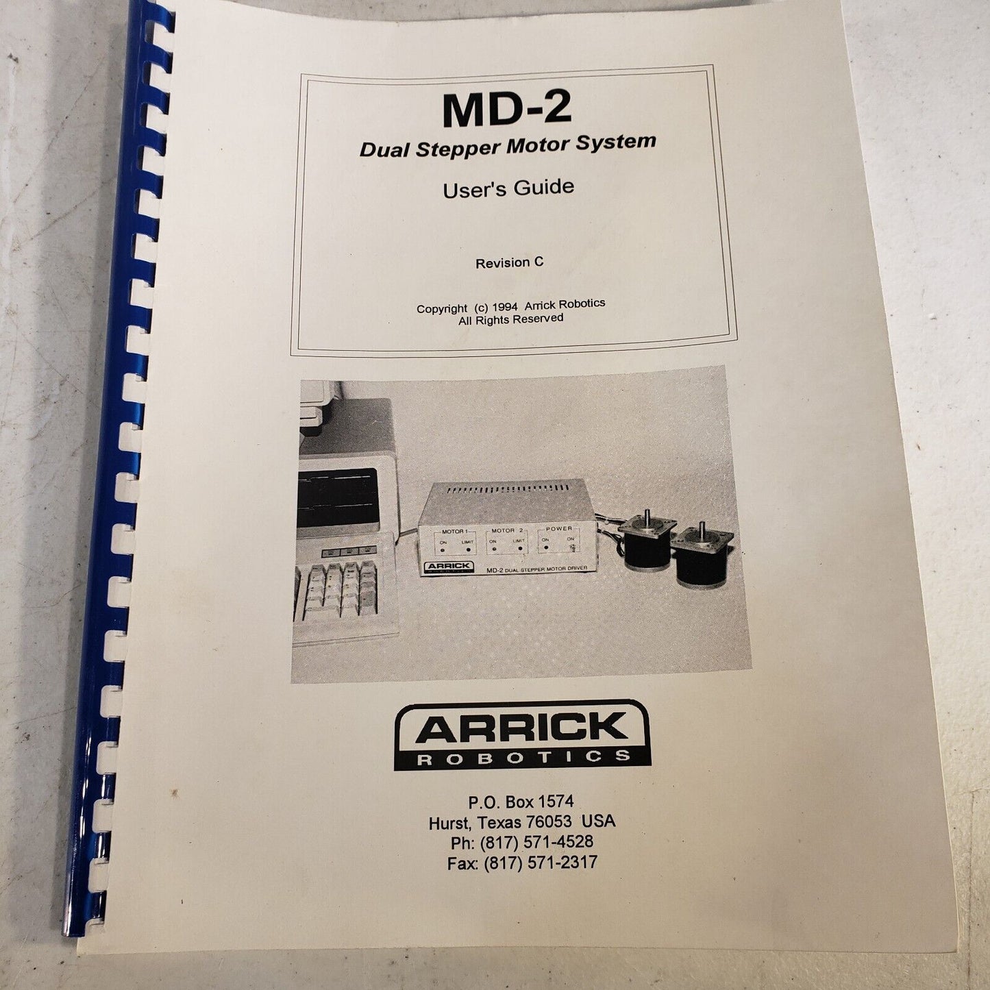 Arrick Robotics MD-2 Dual Axis Stepper Motor System w/ 2 Motors 50oz/in 9 Degree