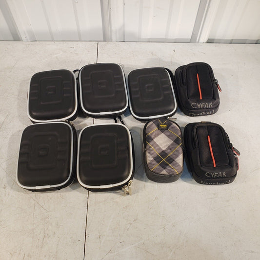 *Lot Of 8* GPS/Small Camera Bags, 5 Hardcover, 3 Softcover w/ Clips/Belt Loops