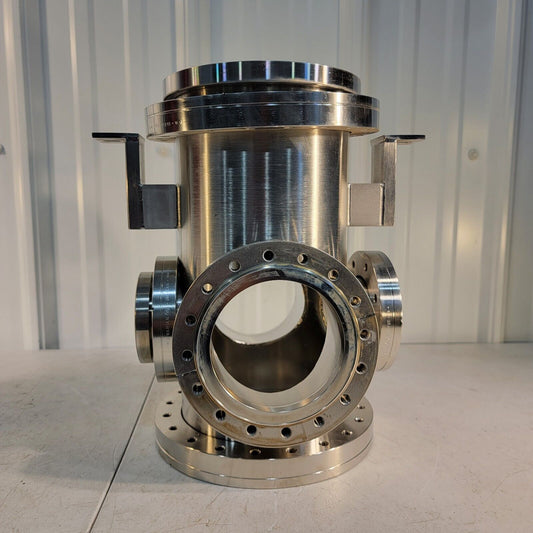 UHV 304 Stainless Steel Vacuum Chamber w 6 Conflat Flange Ports Varian 8" 6" 4.5