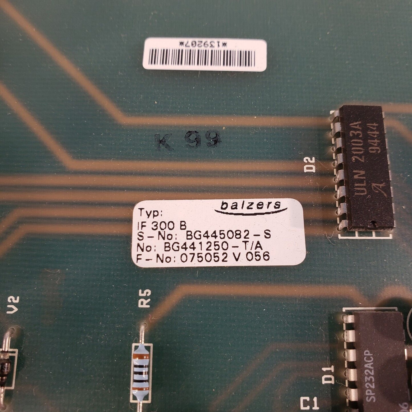 Balzers IF 300 B IF300B Module For TPG 300 Vacuum Gauge Controller, High Vacuum