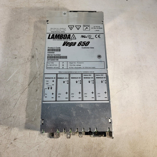 LAMBDA Vega 650 K60050 5x Multi Combination Module Power Supply 5v 40v 24v 10A