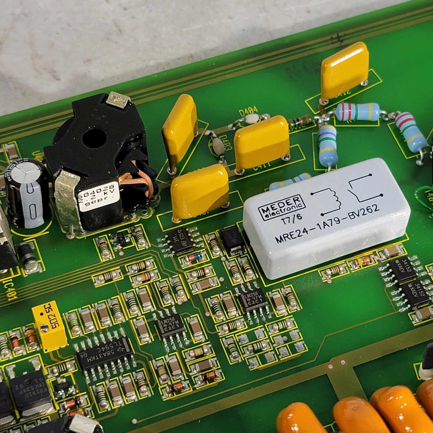 High Voltage Circuit Board Lots Of Components 3kV Capacitors Caps Transformer