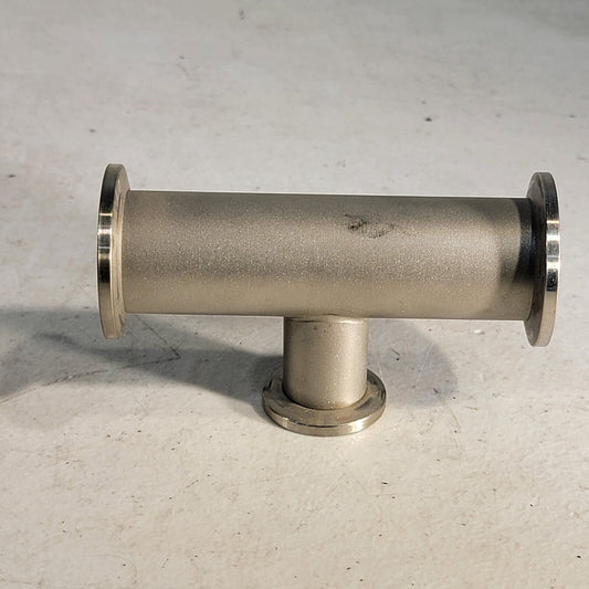 KF25 NW25 Nipple Tee KF16 NW16 Side Port Fitting Flanges High Vacuum Stainless