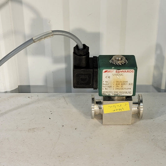 Edwards Air Admit Vent Valve N/C C41713000 24vDC Vacuum KF10 NW10 Fittings
