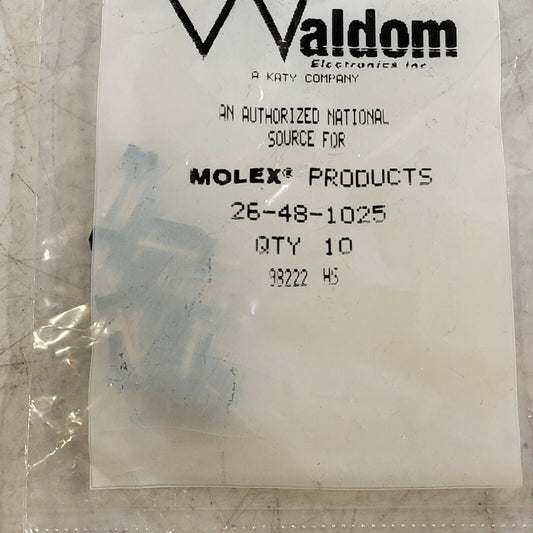 *Pack of 10* Molex 26-48-1025 Headers & Wire Housings VERT B/A HDR 2P TIN Fricti