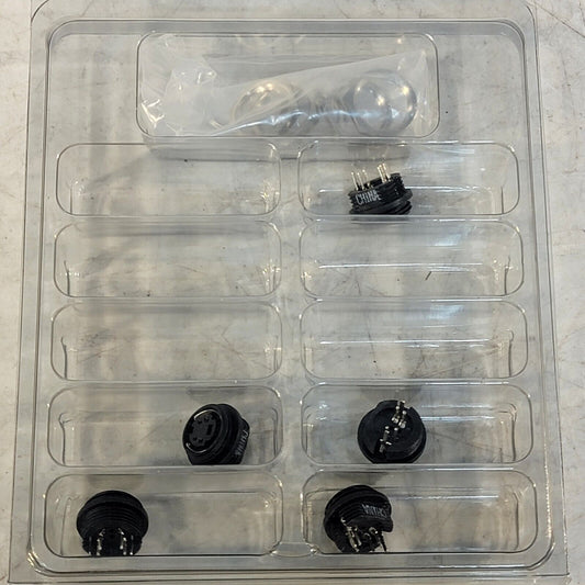 *Lot of 5* CUI DEVICES MD-40CV Circular DIN Connectors Mini Din Connectors