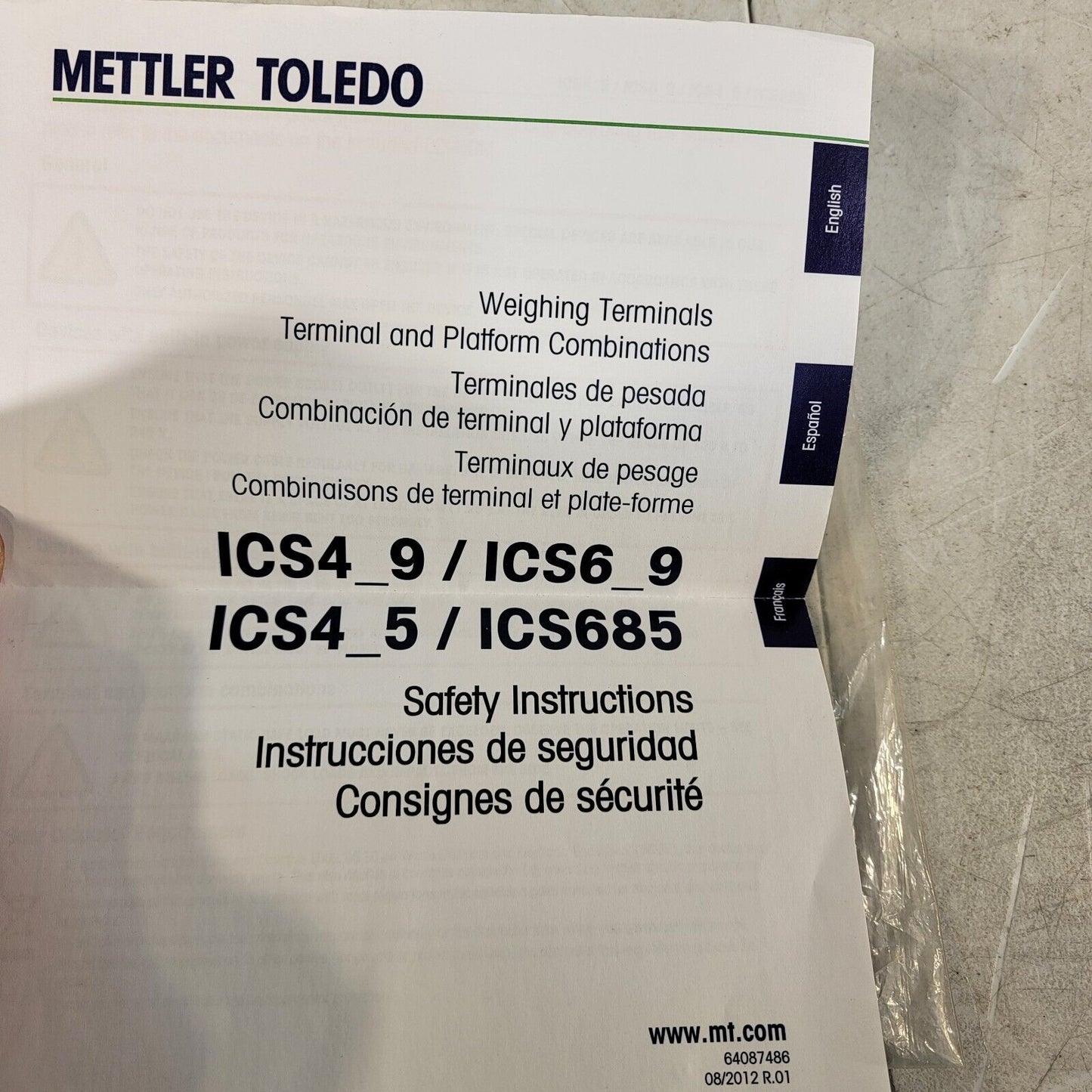 Mettler Toledo PBA655 PBA655x Weighing Platform User Manual w/ Product CD